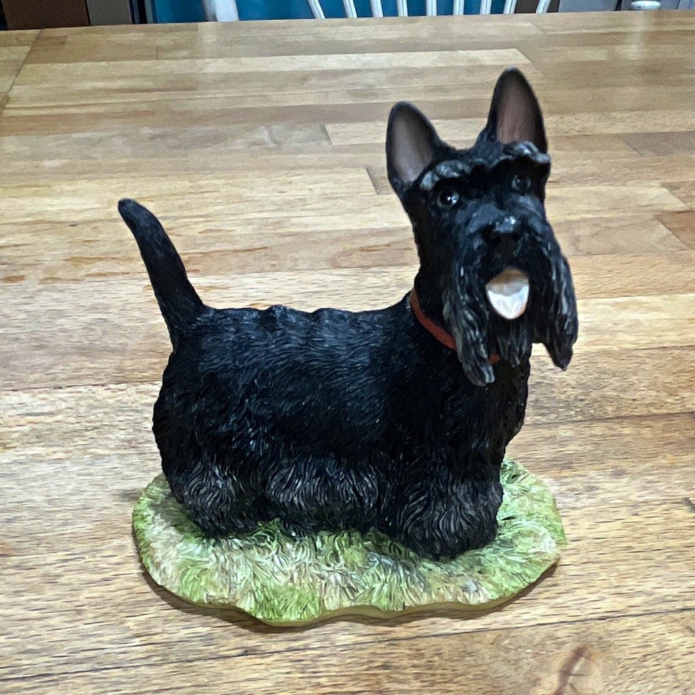 Sherratt & Simpson Hand Painted Schnauzer Dog Resin Figurine Handmade
